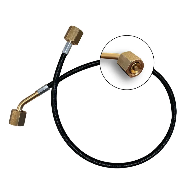 Mastercool 44244-S45 Capillary Hose with Straight x 45 Degree Fittings