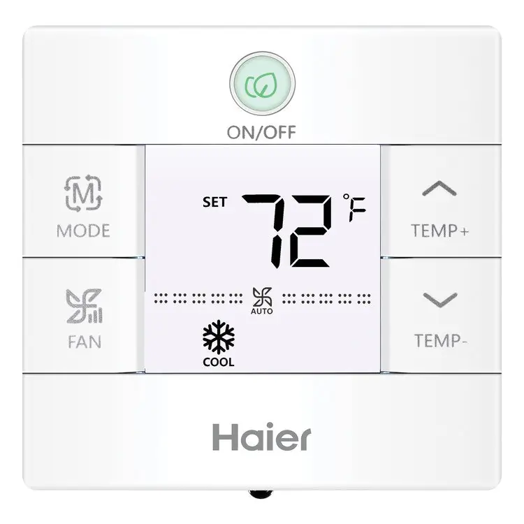 Haier QACT17A Wired Remote Controller Non-Programmable Black and White Screen