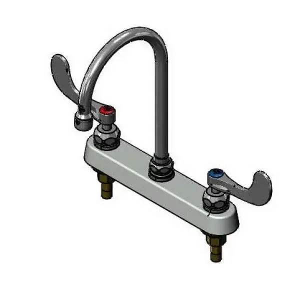 TSB B-1142-04-CR Workboard Mixing Faucet Deck Mount 8 Inches Centers