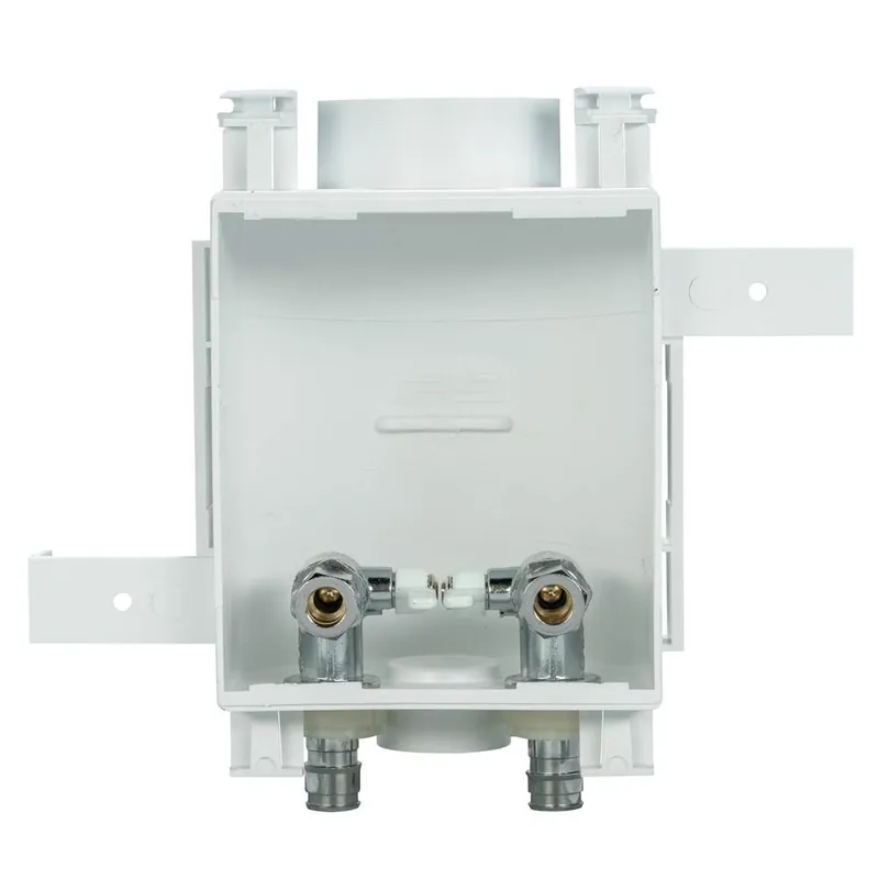 IPS CORPORATION 83095 Water-Tite MultiBox FRAS1211 Fire Rated Angle Stop Outlet Box System With Lead Free Quarter Turn Valve and Nine Valve Knock-Outs 3/8 In Inlet x 1/2 In Outlet