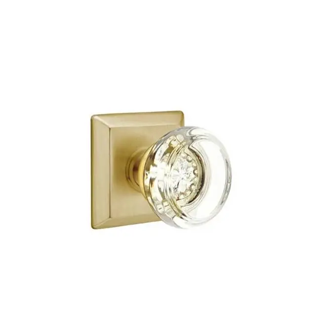 Emtek 8231GTUS4 Privacy Quincy Rosette Georgetown Crystal Knob US4