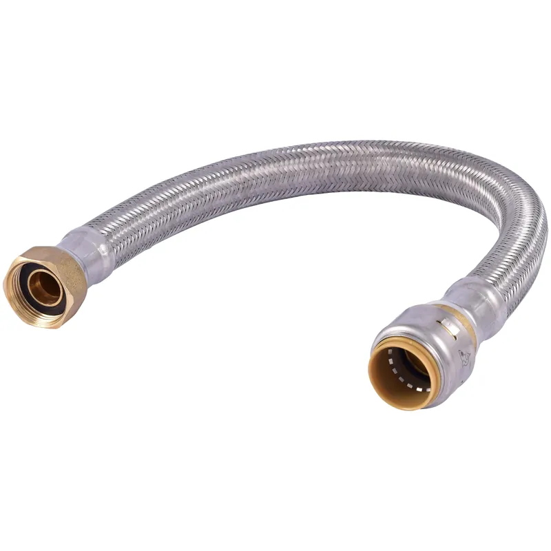 Reliance Worldwide Corporation UR3088FX18 SharkBite Max 3/4 Inch x 3/4 Inch FIP x 18 Inch Stainless Steel Braided Flexible Water Heater Connector