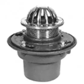 ZUR ZN415-3NL-5G CI Floor Drain w/ 5In Rd Adj Polished Nickel S