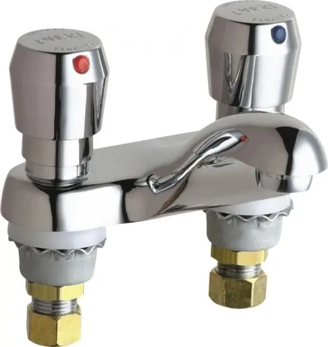 CHICAGO FAUCETS 802-E74-665ABCP 802 Series Two Handle Bathroom Sink Faucet