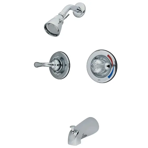 Kingston Brass KB671 Tub and Shower Faucet Wall Mount
