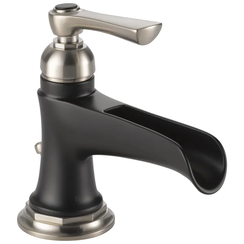 Brizo 65061LF-NKBL Rook Single Handle Centerset Bathroom Sink Faucet 1.2 gpm