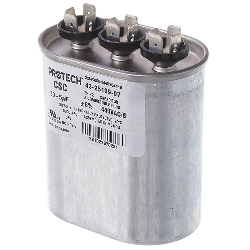 Rheem 43-25139-07 Capacitor - 30/5/440 Dual Oval