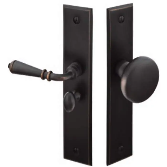Emtek 2291RHUS10B Solid Brass Screen Door Lock Rectangular Style Right Hand