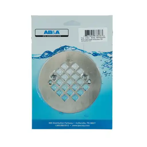 IPS CORPORATION 63623 Ab&a Round Cast Shower Drain Grate 4.25 Inch Replacement MPN