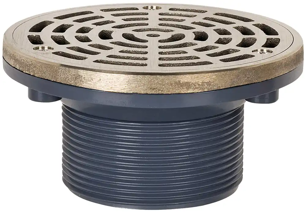 Sioux Chief 842-36LNR On-Grade 3 in. Flash Drain with Nickel Bronze Ring and Strain