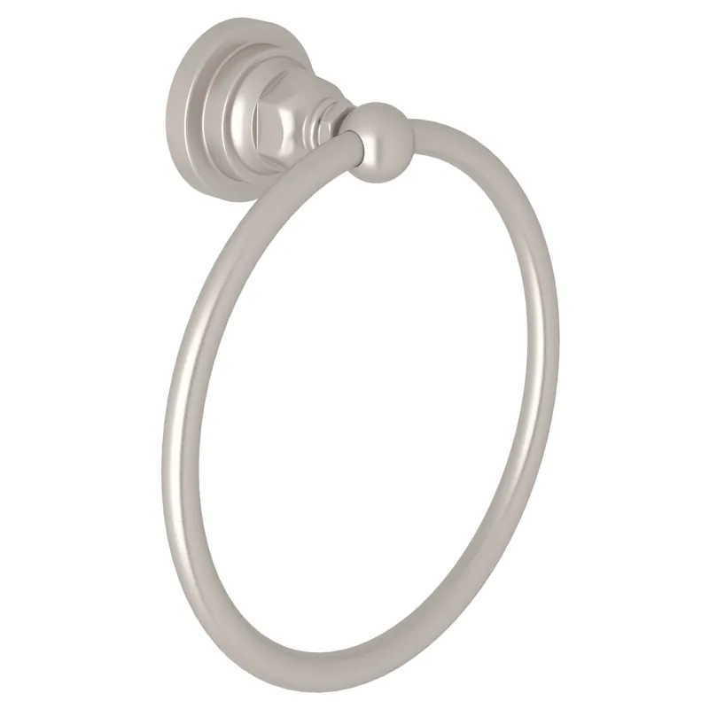 Rohl A1485LISTN San Giovanni Towel Ring in Satin Nickel