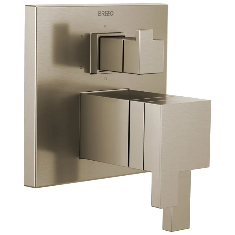 Brizo T75680-BN Siderna Three Handle Thermostatic Valve Trim