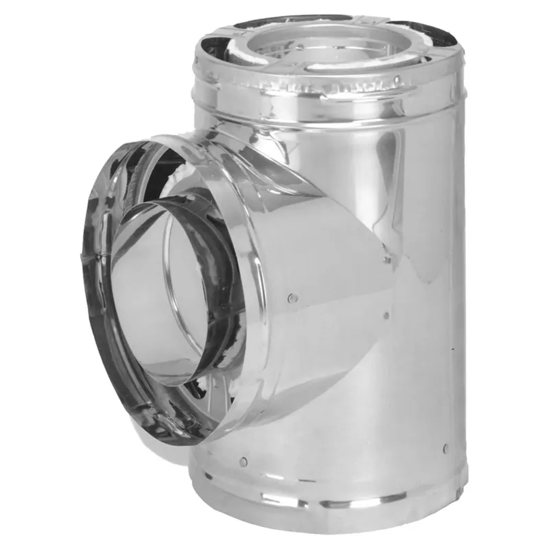 M&G Duravent 9067SS DuraPlus Tee with Cap - Stainless Steel