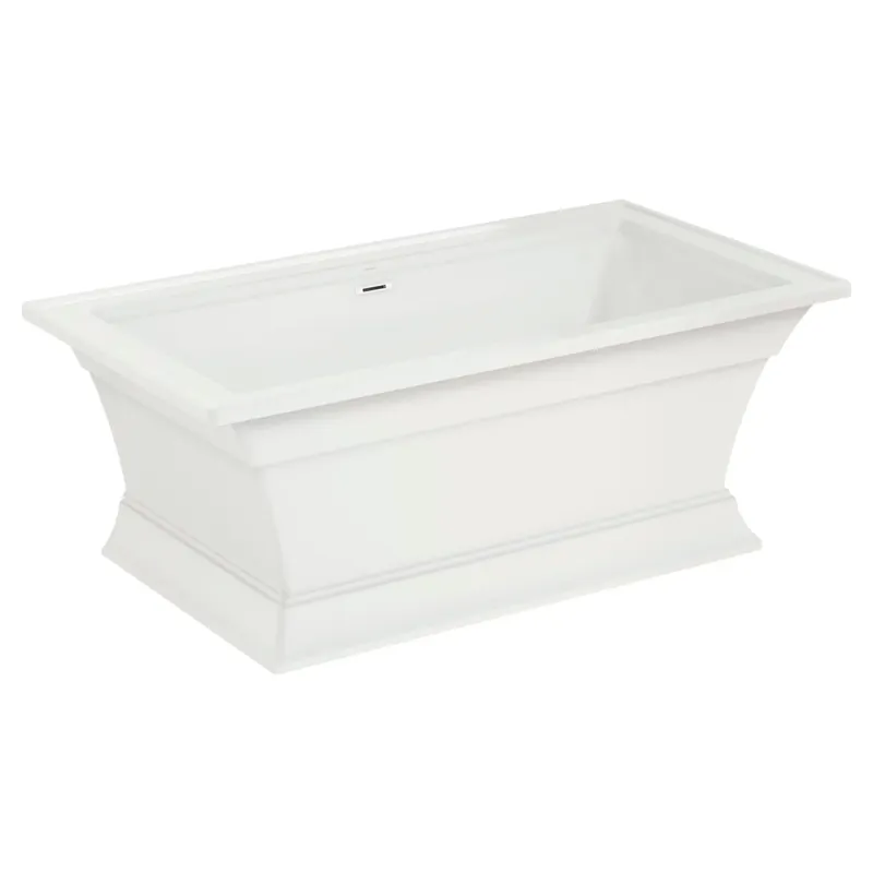 American Standard 2546004 Town Square S 68 x 36-Inch Freestanding Bathtub Center Drain With Integrated Overflow