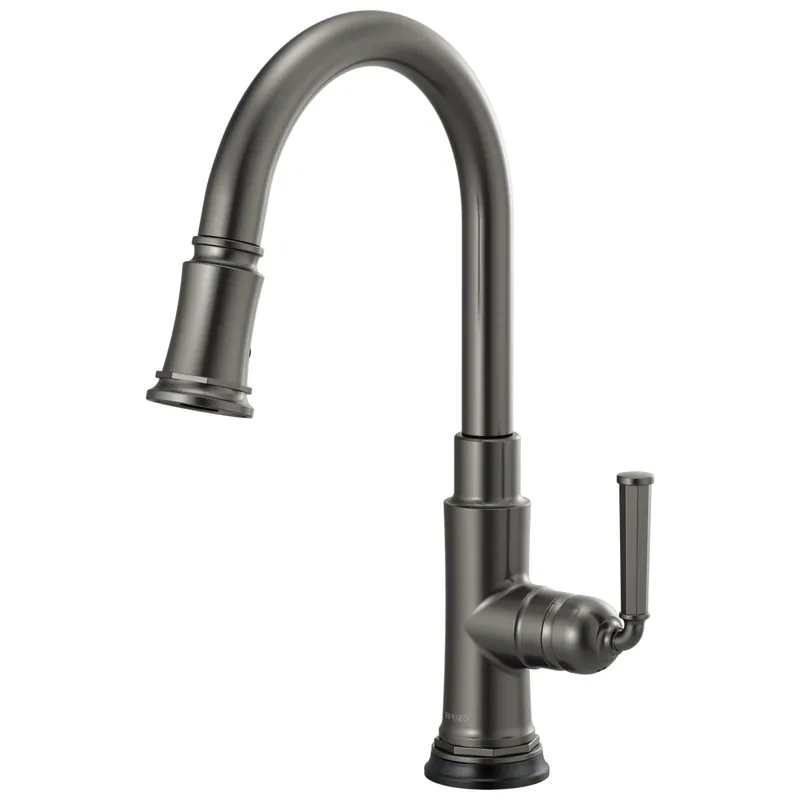Brizo 64074LF-SL Rook Single Handle Pull Down Kitchen Faucet in Luxe Steel