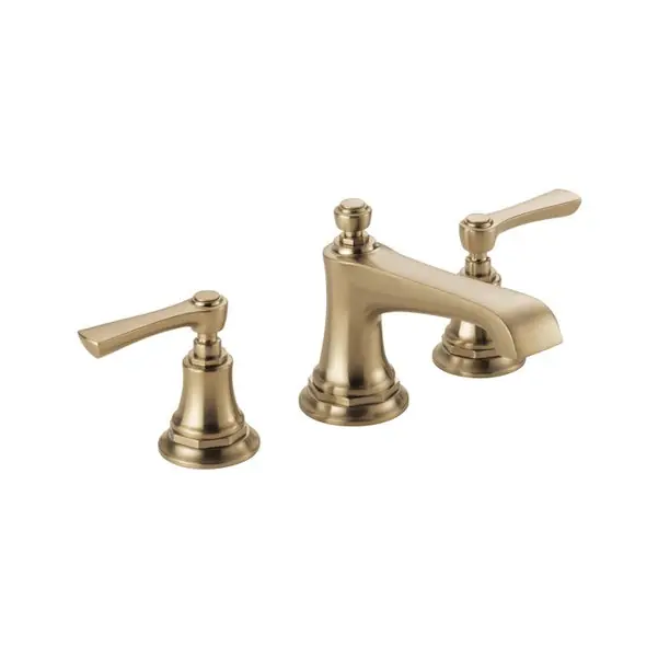 Brizo 65360LF-GLLHP-ECO Rook Two Handle Widespread Bathroom Sink Faucet in Luxe Gold