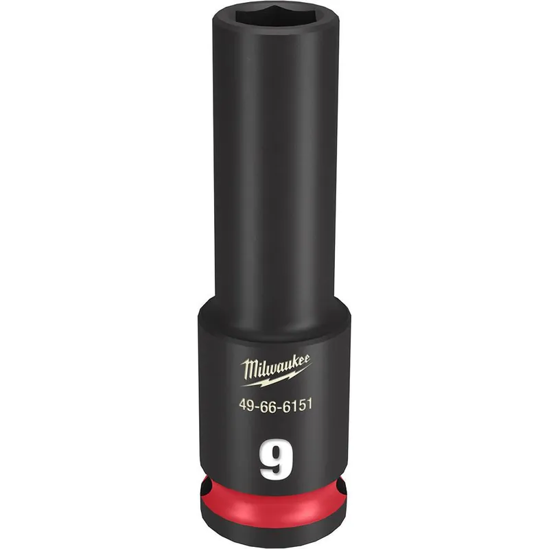 Milwaukee 49-66-6151 Shockwave Impact Duty 3/8 Drive 9MM Deep 6 Point Socket