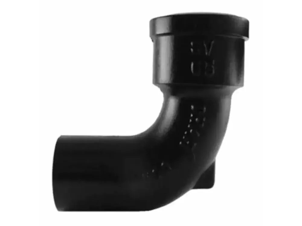 CHARLOTTE PIPE 883 Cast Iron Soil Service Weight 1/4 Bend Hub x Soil 90 Deg