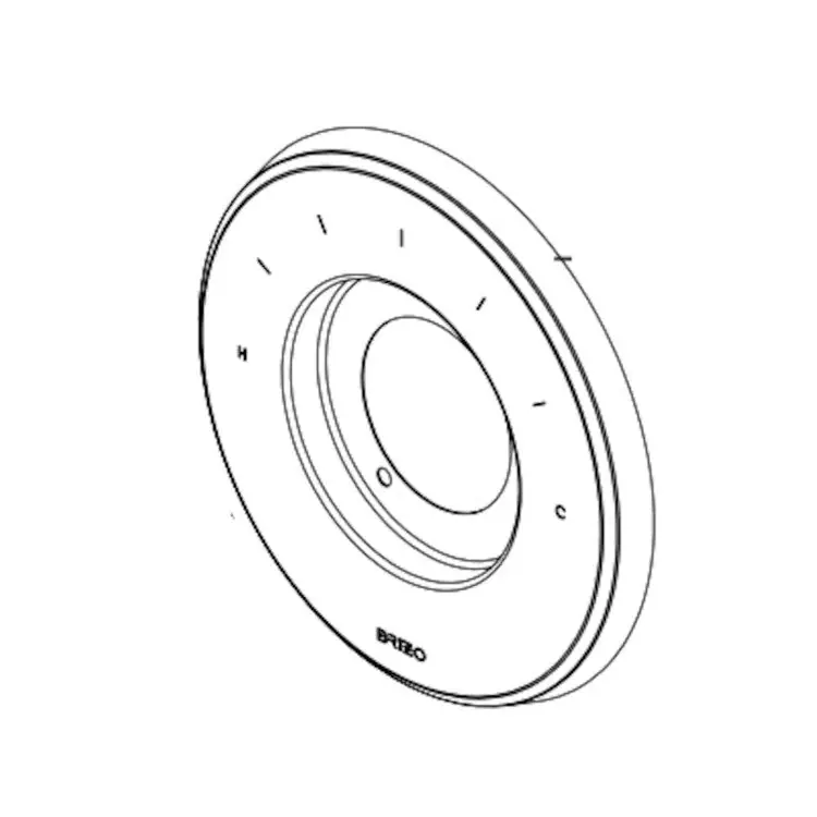 Brizo RP100434PC Escutcheon Levoir Chrome Brass for Thermostatic Valve Trim 5/8 Inch