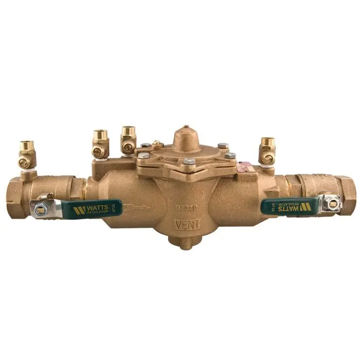 Watts LF009M2-QT 2 inches Lead-Free Reduced Pressure Zone Backflow Preventer Assembly Quarter Turn Ball Valve Shutoff