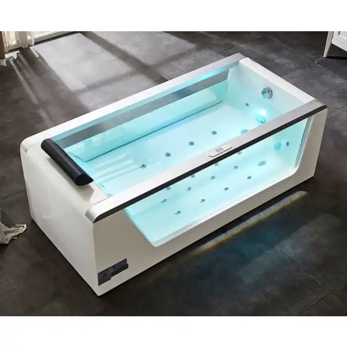 ALFI AM152ETL-6 EAGO 1 6 ft Rectangular Acrylic Whirlpool Bathtub