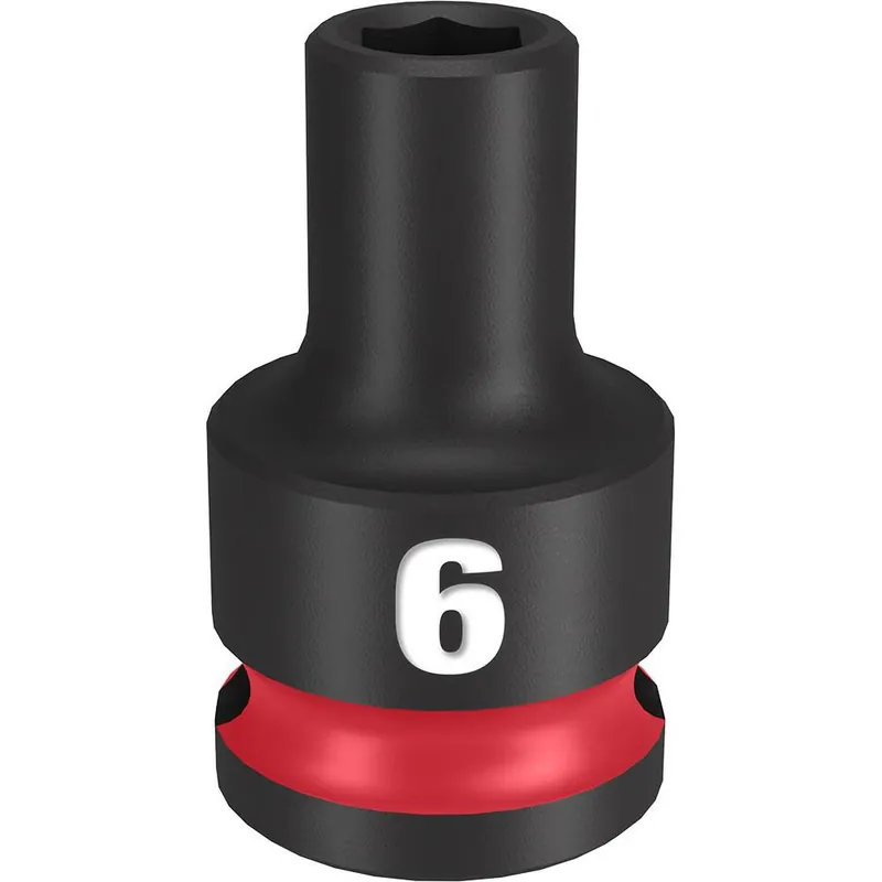 MILWAUKEE 49-66-6130 Shockwave Impact Duty 3/8 Drive 6MM Standard 6 Point Socket