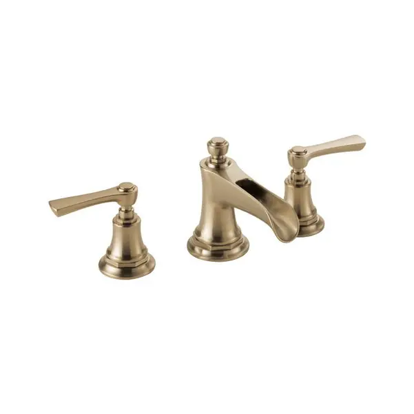 Brizo 65361LF-GLLHP-ECO Rook Two Handle Widespread Bathroom Sink Faucet in Luxe Gold