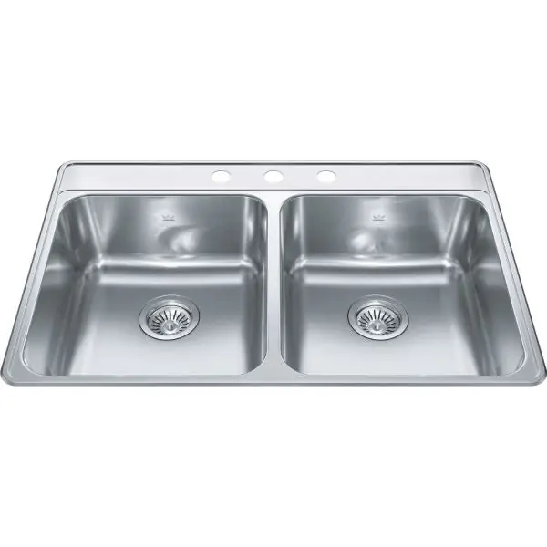 Franke CDLA3322-8-3CBN Kindred Sink - Tm Double Bowl Ss Sink
