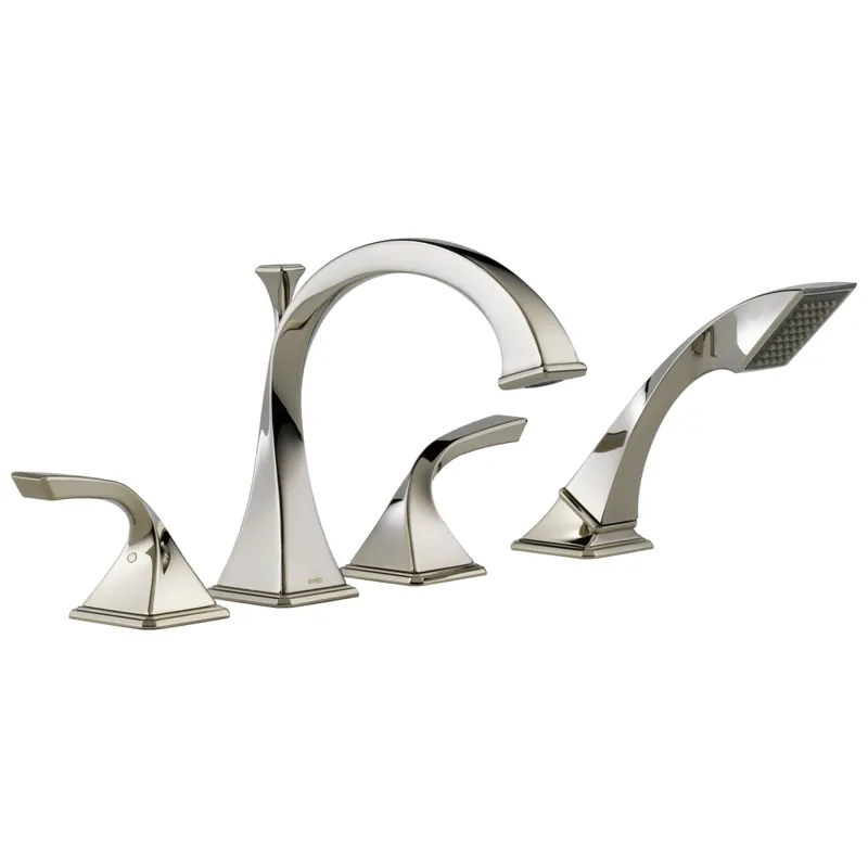 BRIZO T67430-PN Virage Two Handle Roman Tub Faucet with Handshower (Trim Only) R64707