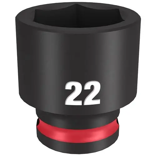 Milwaukee 49-66-6145 Shockwave Impact Duty 3/8 Inch Drive 22MM Standard 6 Point Socket