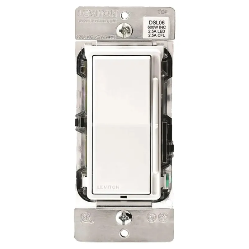 Leviton R00-DSL06-1LM Slide Dimmer 120 V 600 W CFL Halogen Incandescent LED Lamp 3-Way