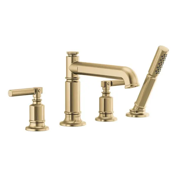 Brizo T67476-GLLHP Invari Roman Tub Faucet With Handshower Less Handles
