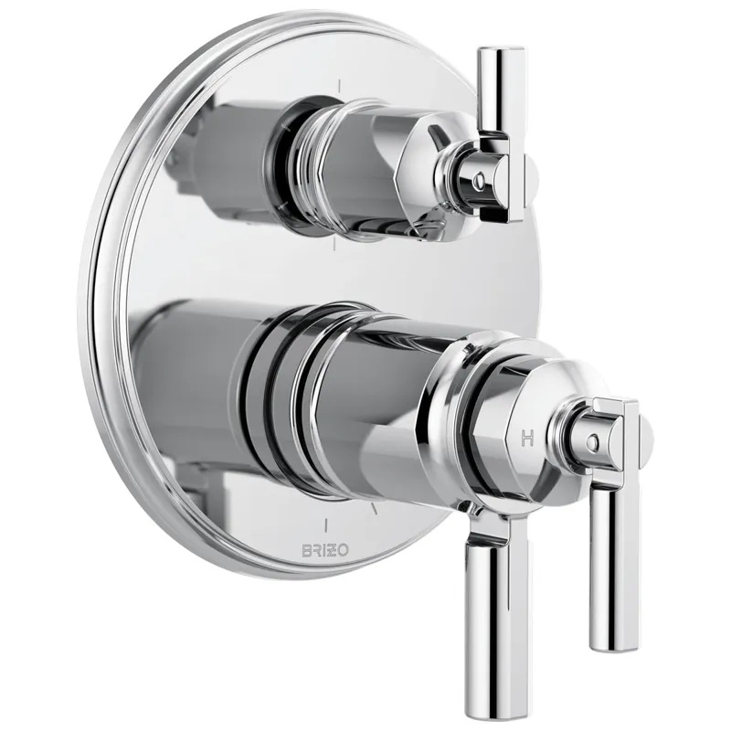 Brizo T75676-PC Invari Tempassure Thermostatic Valve With Integrated 6-Function Diverter Trim