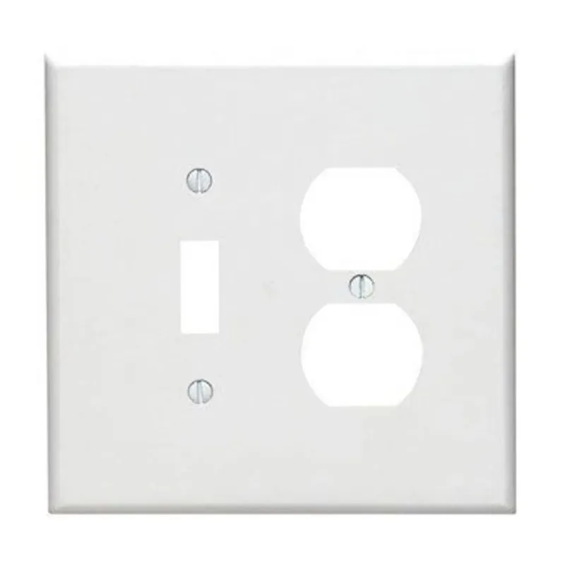 Leviton 001-88105-000 1-Toggle 1 Duplex Oversized Wall Plate 5-1/4 in L X 5.31 in W