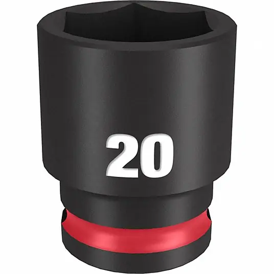 Milwaukee 49-66-6737 Shockwave Impact Duty 3/8 Inches Drive 20MM Standard 6 Point Socket