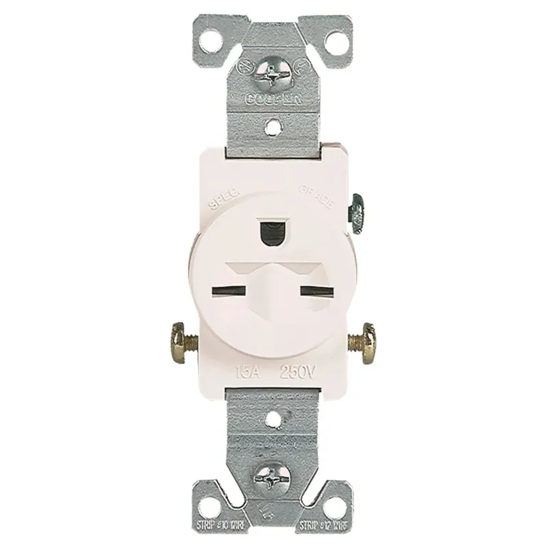 Arrow Hart 816W-BOX Single Straight Blade Receptacle 15A 250V