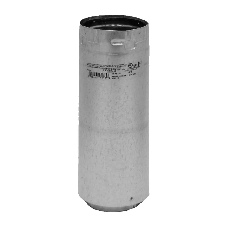 Metal-Fab 4P12 Pellet Chimney 4 inches x 12 inches Length