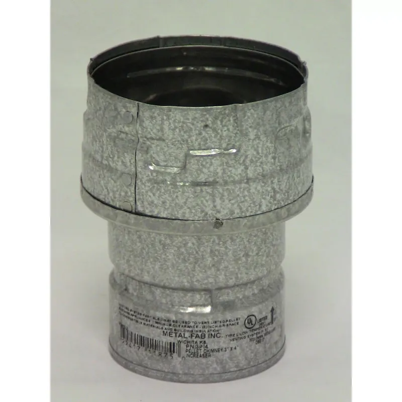 Metal-Fab 3PI4 Pellet Chimney Increaser 3 inches x 4 inches