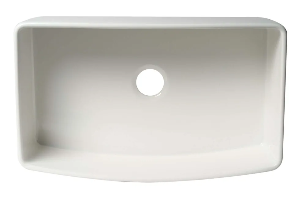 ALFI ABFC3320S-W Brand 33 inches x 20 inches Single Bowl Fireclay Farm Sink