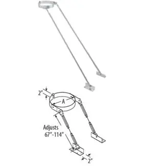 M&G Duravent 6DT-XRS DuraTech Extended Roof Bracket