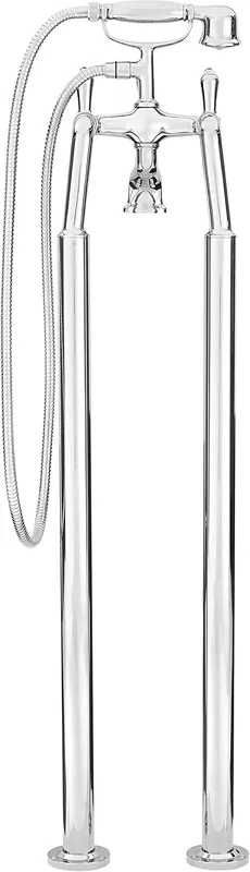 Pfister LG6-1TFC Traditional Double Riser Free-Standing Tub Filler with Hand Shower