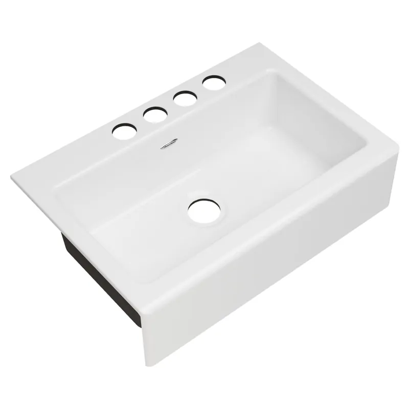 American Standard 77SB33220A.308 Delancey 33-1/16 x 22-3/16 in. 4 Hole Cast Iron Single Bowl Undermount Kitchen Sink