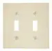 Leviton 000-78009-000 Light Almond 2 Gang Toggle Switch Wall Plate