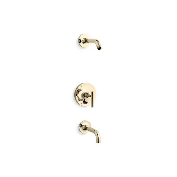 Kohler T14421-4L-AF Purist B/S Trm W/Div, 90 Spt, Ls Hd-Lvr