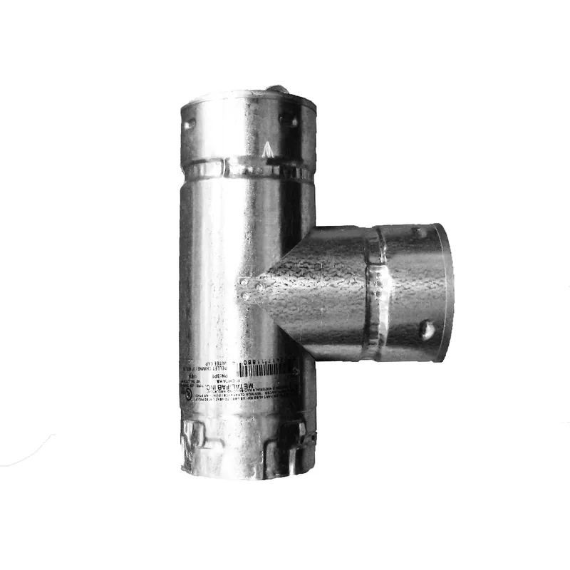 Metal-Fab 4PT Pellet Chimney 4 Inches Standard Tee w/Tee Cap