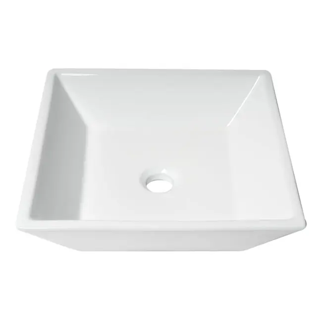 ALFI ABC912 Brand 17 Inches Square Above Mount Ceramic Sink
