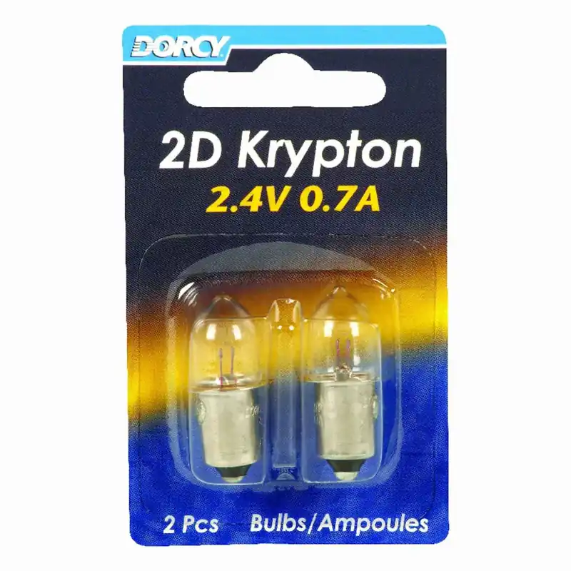 Dorcy 411660 2D Krypton Flashlight Bulb 2.4 V Bayonet Base