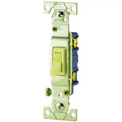 COOPER-ATKINS C1301-7V Residential Single Pole Toggle Wall Light Switch 15A