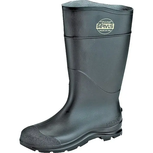 SERVUS 18822-10 Boot PVC Pln Toe 16In Black 10