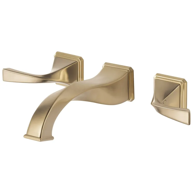 Brizo 65830LF-GL Virage Two Handle Wall Mount Widespread Bathroom Sink Faucet